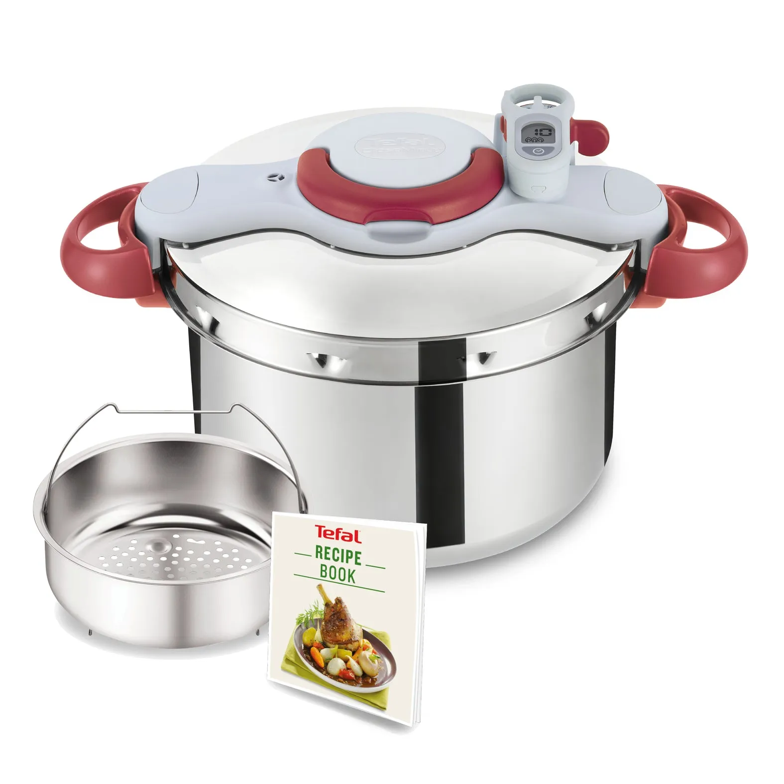 Tefal Clipso Minut Perfect 9L Stainless Steel Pressure Cooker - Quick Release Technology