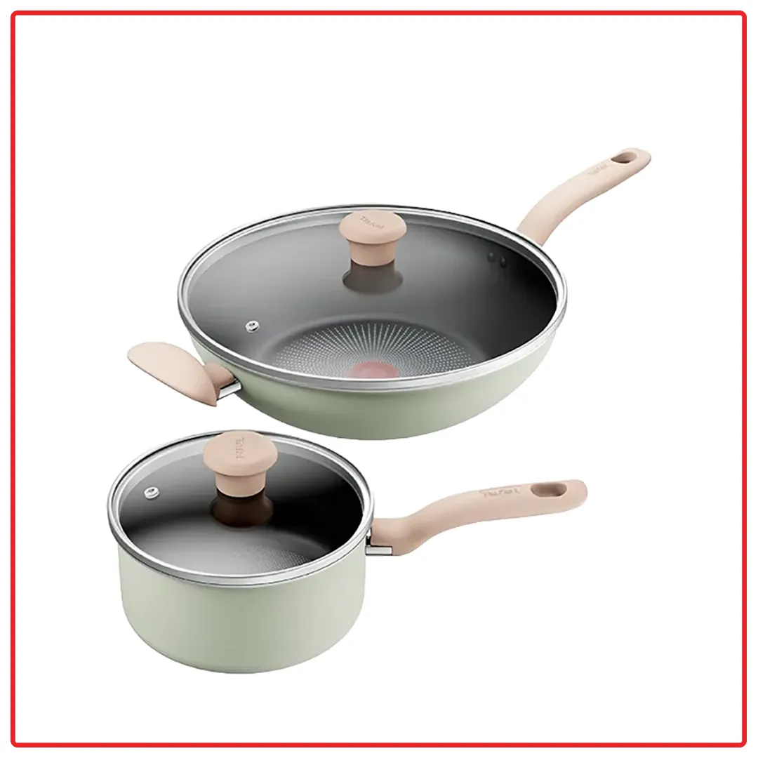 Tefal G179S495 So Matcha 4 Pcs Cookware Set (WokPan 30cm   SaucePan 18cm)