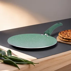 The Better Home Harmony Series Non Stick Roti Tawa with Riveted Handle | 25 cm Diameter | High Grade Aluminium | Scratch Resistant Surface | Roti Nonstick Dosa Tawa Non Stick Pan | Green